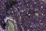 Amethyst Geode Section With Metal Stand - Uruguay #152210-3
